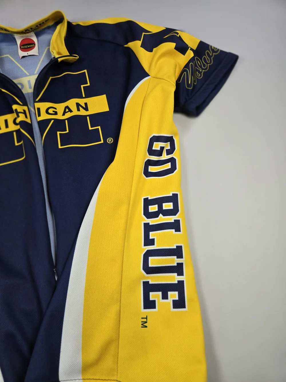 Vintage Michigan Wolverines Cycling Jersey Adrenaline Promotions Size Large - Picture 4 of 12